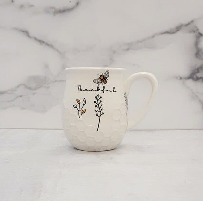 Honey Bee Mug Thankful/Kind/Just/Positive