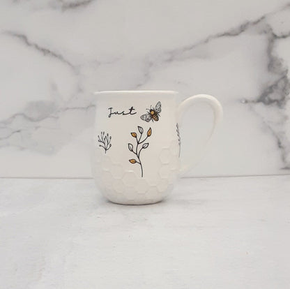 Honey Bee Mug Thankful/Kind/Just/Positive