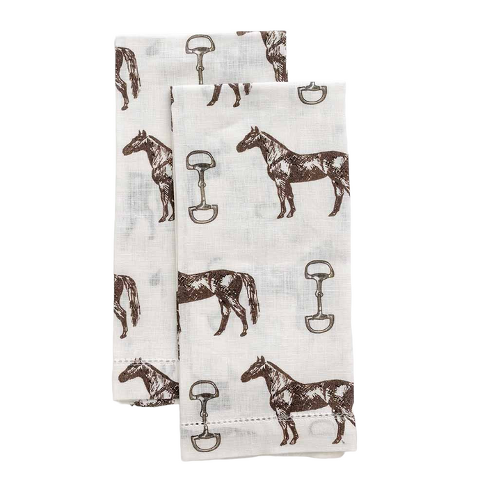 Horse & Snaffle Tea Towel