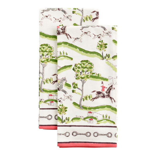 Hunt Scene Tea Towel