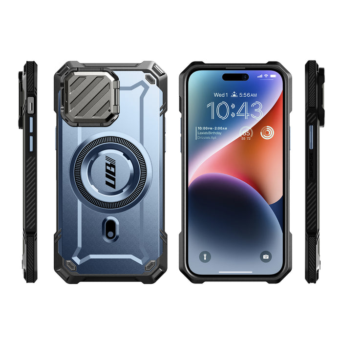 iPhone 13 Pro Max 6.7 inch Unicorn Beetle MAG XT MagSafe Holster Case-Metallic Blue