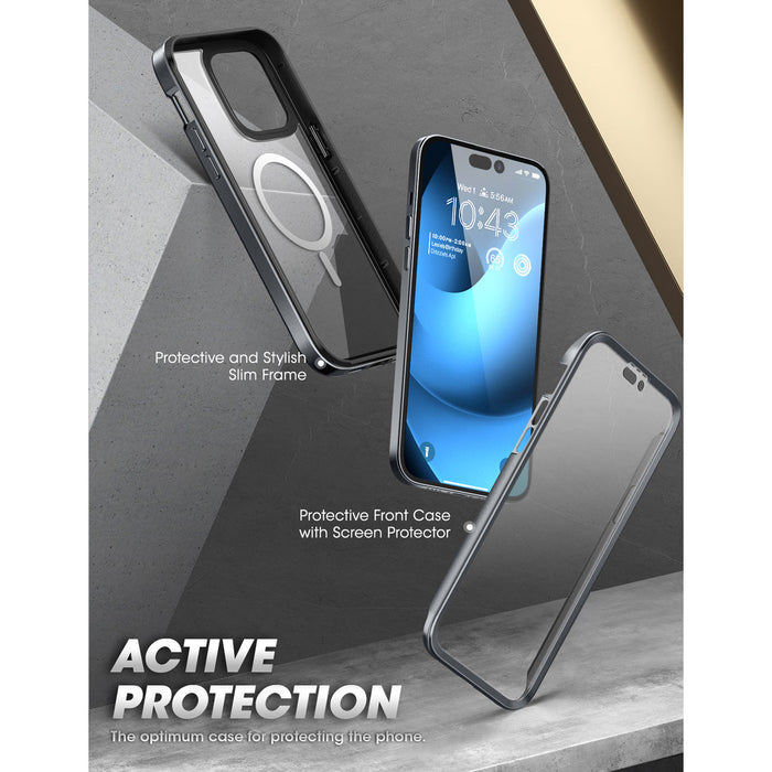 iPhone 14 Pro Max 6.7 inch Unicorn Beetle EDGE MAG with Screen Protector Clear Case(Open-Box)-Black