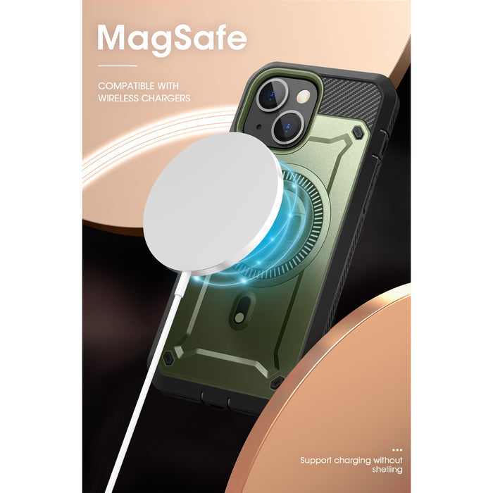 iPhone 15 6.1 inch Unicorn Beetle PRO MAG Rugged Case-Dark Green