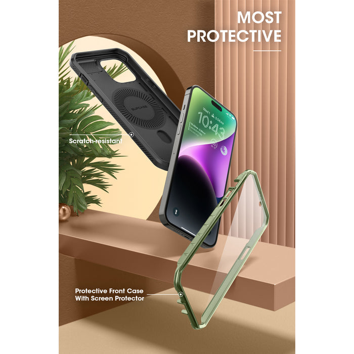 iPhone 15 6.1 inch Unicorn Beetle PRO MAG Rugged Case-Dark Green