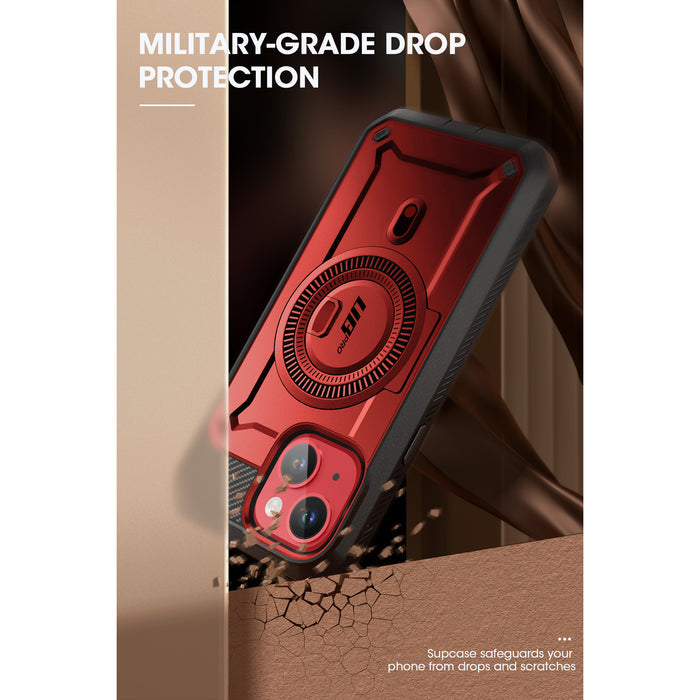 iPhone 15 6.1 inch Unicorn Beetle PRO MAG Rugged Case-Metallic Red