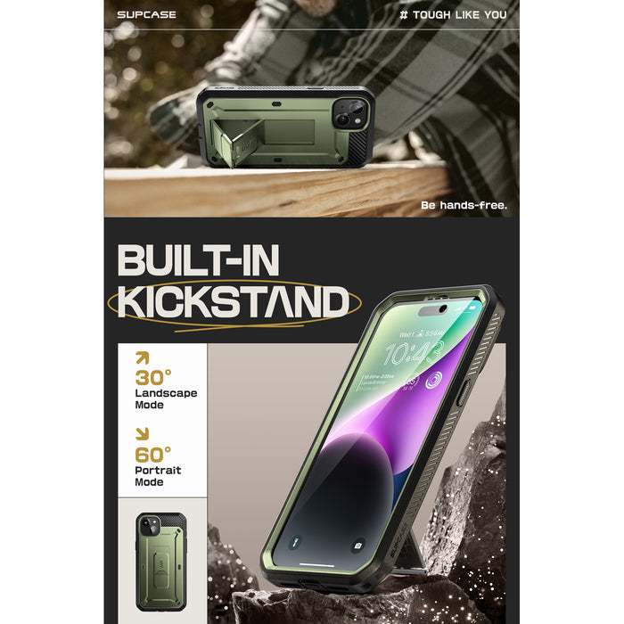 iPhone 15 6.1 inch Unicorn Beetle PRO Rugged Case-Dark Green