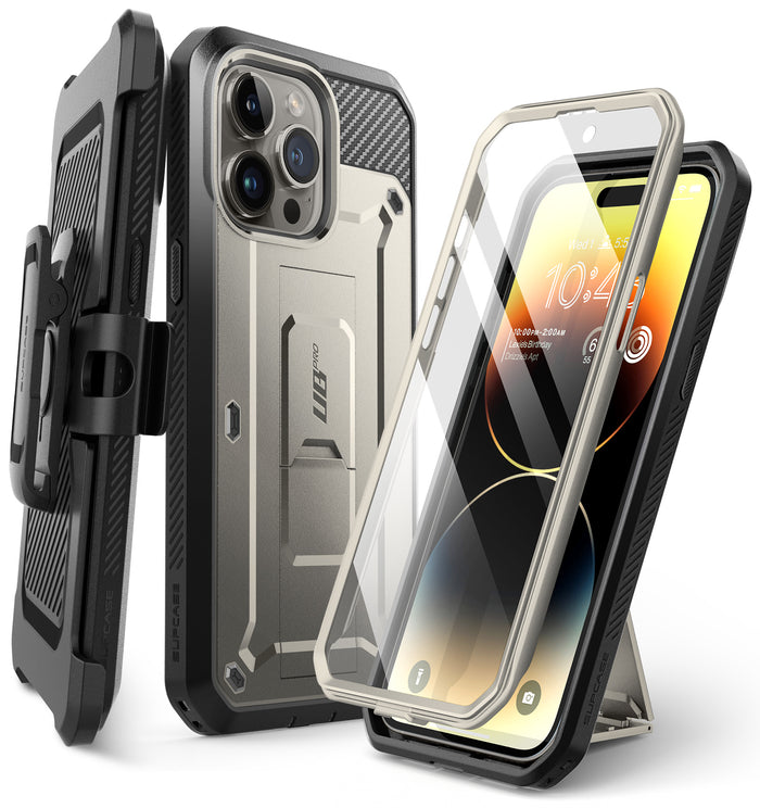 iPhone 15 Pro 6.1 inch Unicorn Beetle Pro Rugged Case-Titan Gray