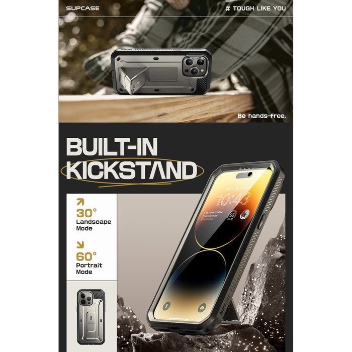 iPhone 15 Pro 6.1 inch Unicorn Beetle Pro Rugged Case-Titan Gray