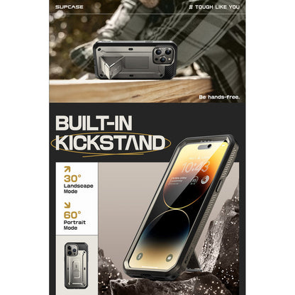 iPhone 15 Pro 6.1 inch Unicorn Beetle Pro Rugged Case-Titan Gray