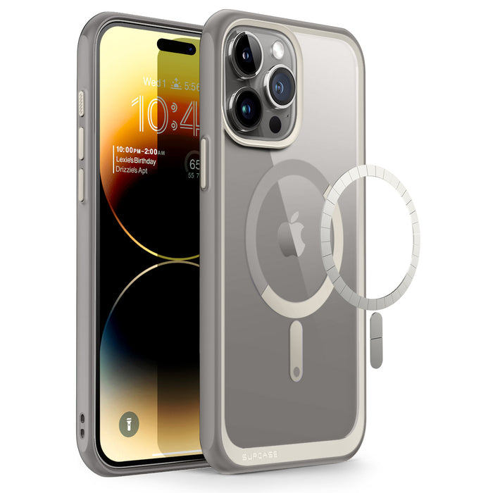 iPhone 15 Pro Max 6.7 inch Unicorn Beetle MAG Slim Clear MagSafe Case-Gray