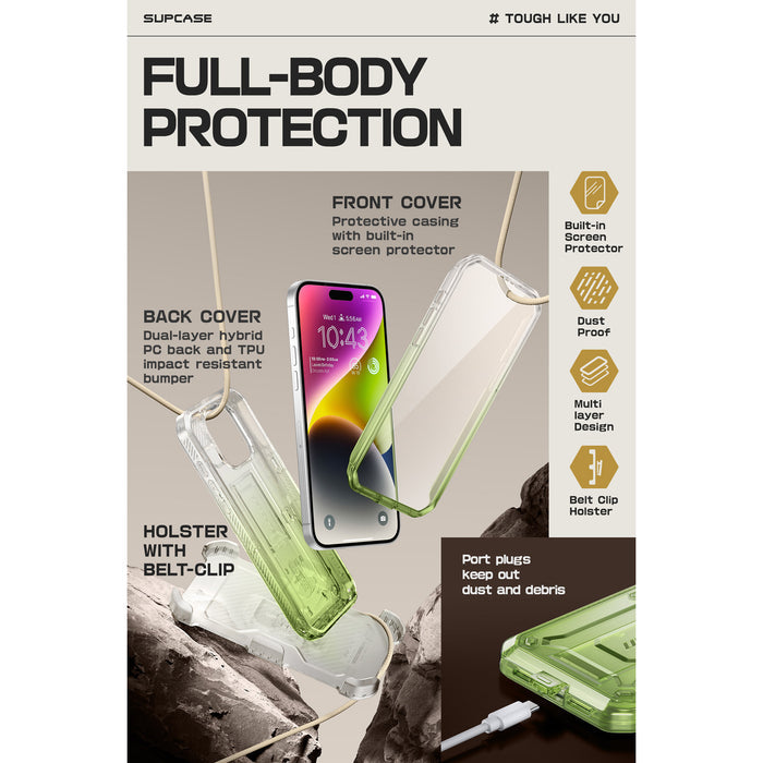 iPhone 15 Pro Max 6.7 inch Unicorn Beetle PRO Rugged Case-Gradient Green