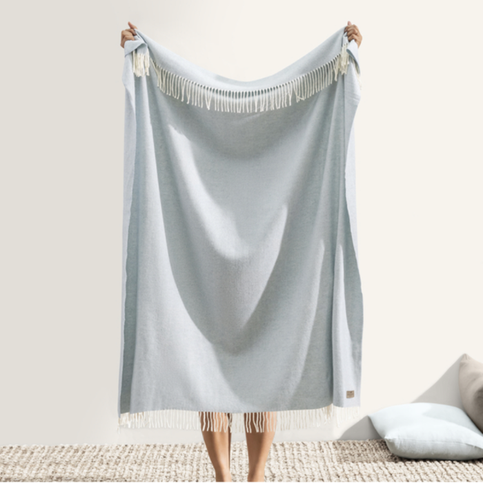 Italian Herringbone Throw Crystal