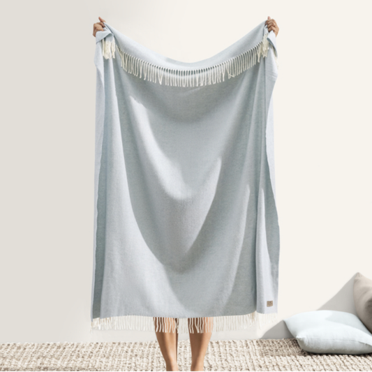 Italian Herringbone Throw Crystal