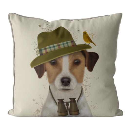 Jack Russel with Hat Pillow