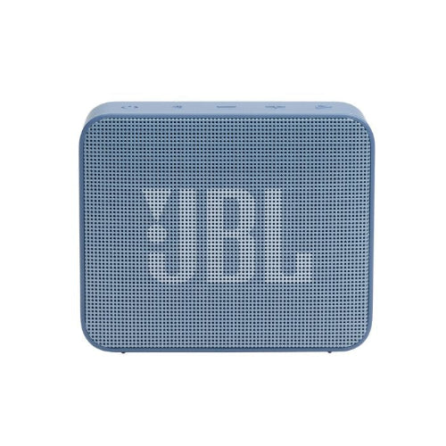 Blue portable speaker with 'B&O' branding on a white background