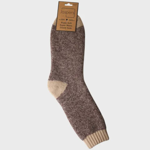 Jess & Lou Men's Cosy Socks - Cappuccino Marl