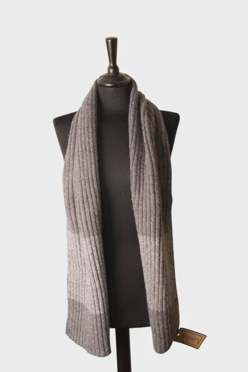 Jess & Lou Rib Knit Winter Scarf - Grey