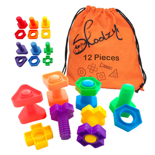 Jumbo Nuts and Bolts Set with Tote