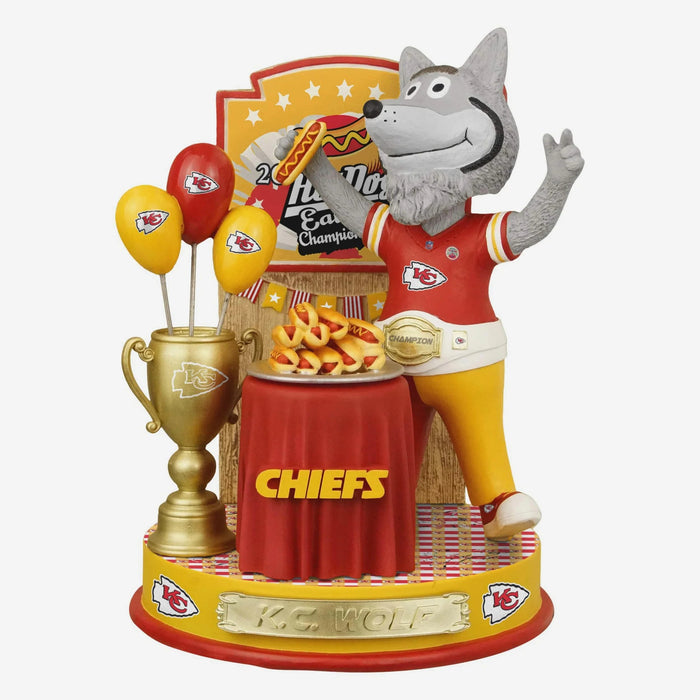 K.C. Wolf Kansas City Chiefs Hot Dog Eating Contest NFL Bobblehead