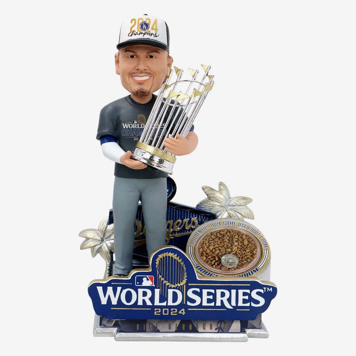Kike Hernandez Los Angeles Dodgers 2024 World Series Champions Authentic Dirt MLB Bobblehead