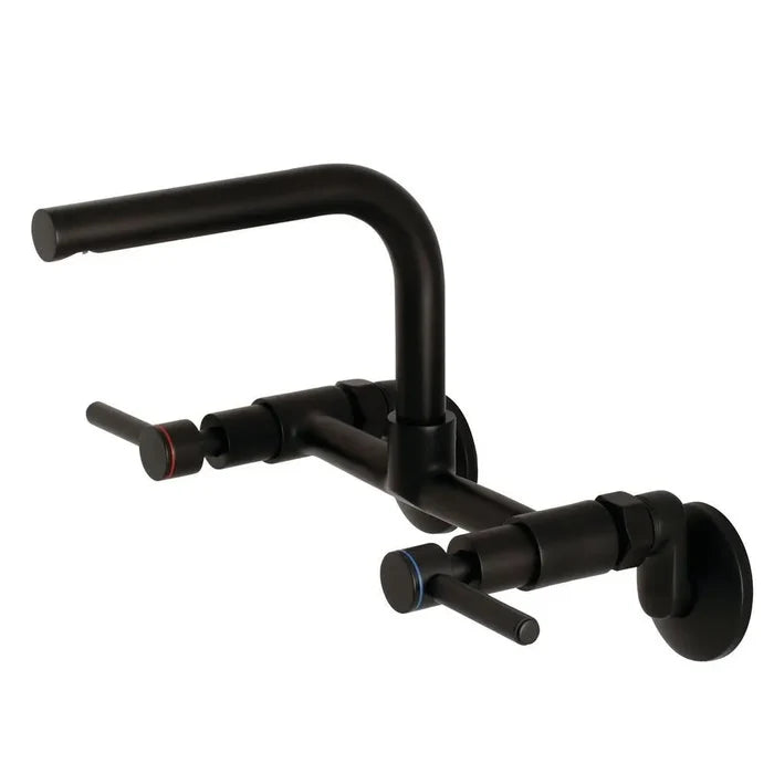 Kingston Brass Concord 8 in. Adjustable Center Wall Mount Kitchen Faucet (KS812) main image.