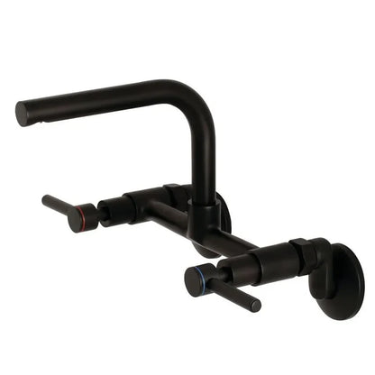 Kingston Brass Concord 8 in. Adjustable Center Wall Mount Kitchen Faucet (KS812) main image.