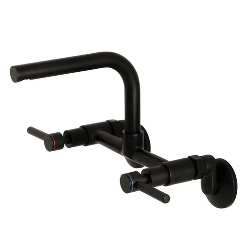 Kingston Brass Concord 8 in. Adjustable Center Wall Mount Kitchen Faucet (KS812) main image.