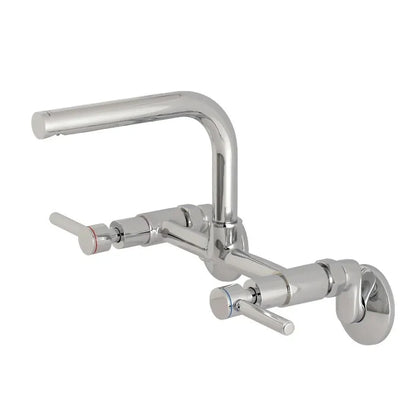 Kingston Brass Concord 8 in. Adjustable Center Wall Mount Kitchen Faucet (KS812) Polished Chrome