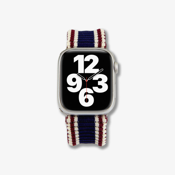 Knit Apple Watch® Band - Maroon + Navy