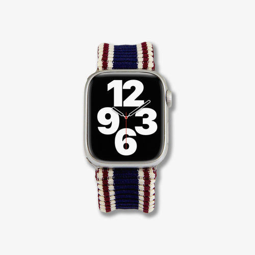 Knit Apple Watch® Band - Maroon + Navy