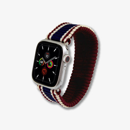 Knit Apple Watch® Band - Maroon + Navy