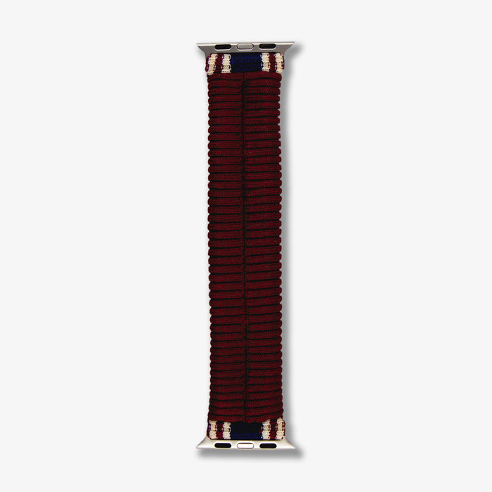 Knit Apple Watch® Band - Maroon + Navy