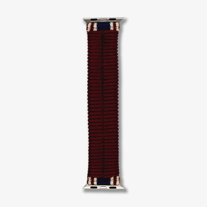 Knit Apple Watch® Band - Maroon + Navy