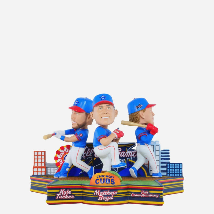 Kyle Tucker Matthew Boyd & Pete Crow-Armstrong Chicago Cubs 2025 MLB All-Star Mini Bobblehead Scene MLB Bobblehead