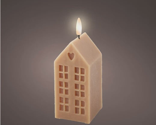 LED Brown Wax House Candle