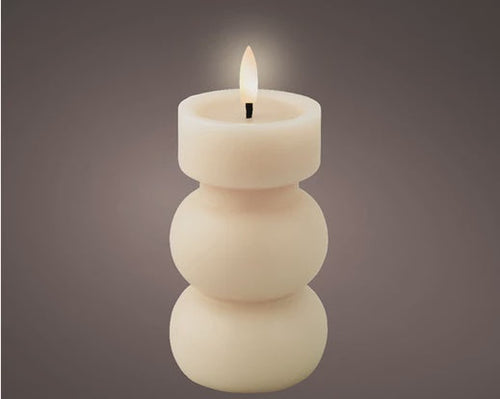 LED Cream Wax Vase Candle