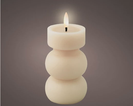LED Cream Wax Vase Candle