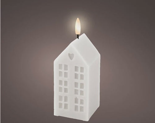 LED White  Wax House Candle