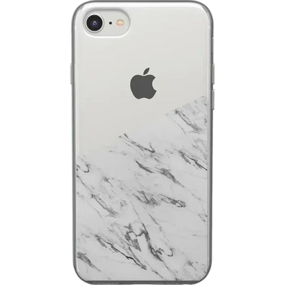 Let's Split | Half White Clear Marble Case iPhone Case get.casely