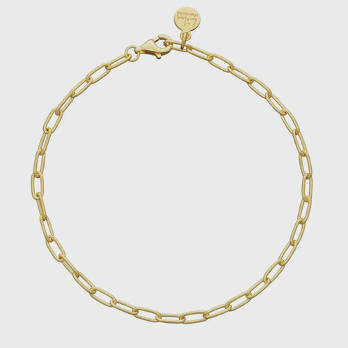 Lily Charmed Oval Link Charm Bracelet - Gold
