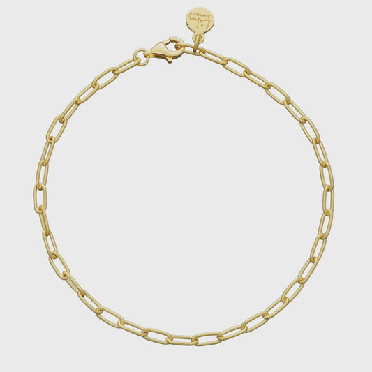 Lily Charmed Oval Link Charm Bracelet - Gold