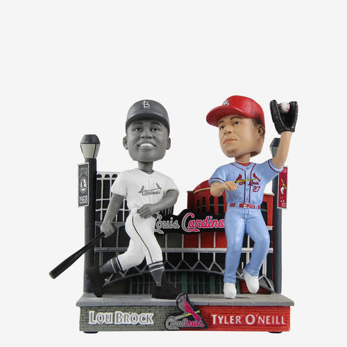 Lou Brock & Tyler O'Neill St. Louis Cardinals Then And Now MLB Bobblehead
