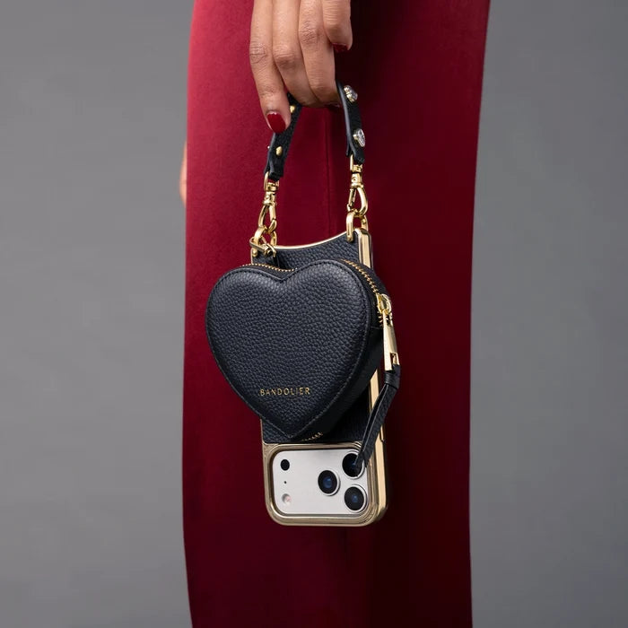 Magnet Heart Wallet - Black/Gold