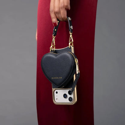 Magnet Heart Wallet - Black/Gold