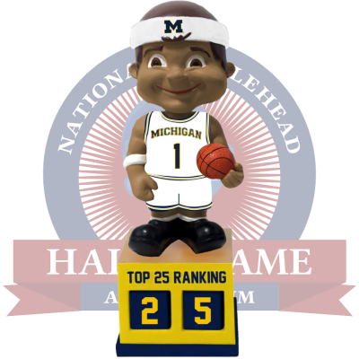 Michigan Wolverines Basketball Top 25 Ranking Tracker Bobblehead