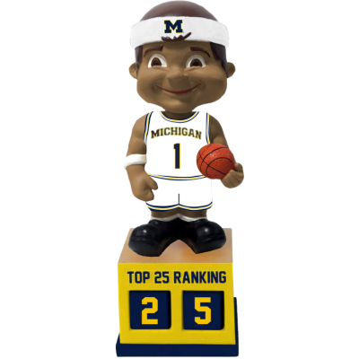 Michigan Wolverines Basketball Top 25 Ranking Tracker Bobblehead