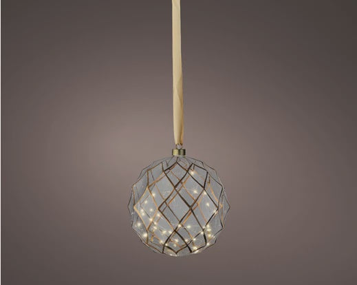 Micro LED Battery Operated Indoor Decorative Net Ball Light - 20cm