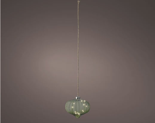 Micro LED Battery Operated Indoor Decorative Onion Light - Green 20cm