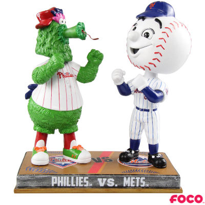 Philadelphia Phillies (Phillie Phanatic) vs. New York Mets (Mr. Met)