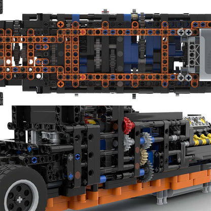 MOC - 179871 MACK T - 310 Achtzylindermotor 12 - Gang - Getriebe (dynamische Version)Klemmbausteine - LesDiy - Klemmbausteine